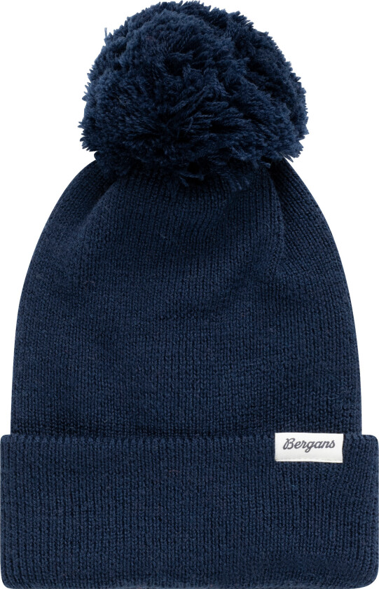 Bergans Junior's Storetind Wool Pom Beanie Navy Blue