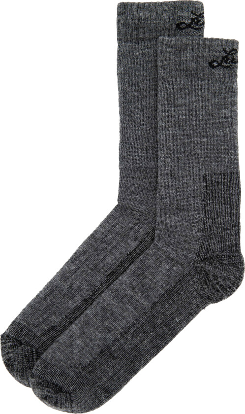Wool Terry Trekking Sock Mid Dark Grey Melange