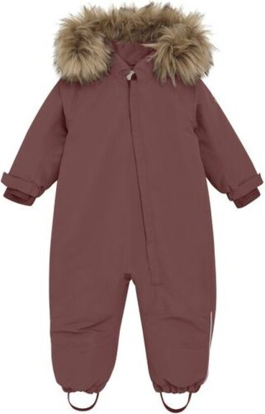 Baby Vinterdress Med Fuskepels Rose Taupe