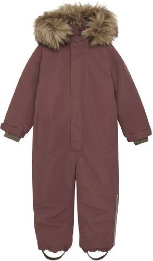 Vinterdress Med Fuskepels Rose Taupe