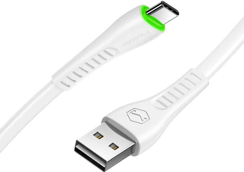 McDodo CA-6432 USB C til en 1,8m 3a QC3.0 lading og synkronisering med LED