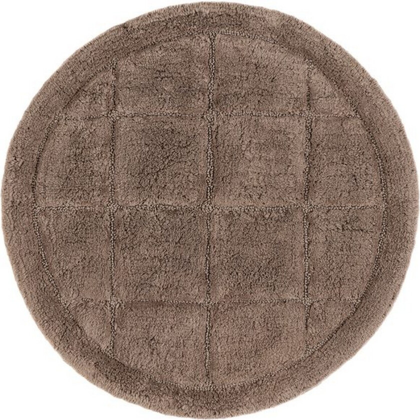 Baderomsmatte Kvadrat - 80x80 cm, Mørk Lin