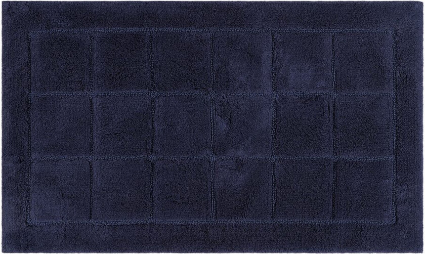 Baderomsmatte Kvadrat - 50x80 cm, Marineblå
