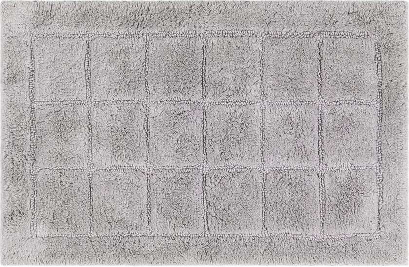 Baderomsmatte Kvadrat - 70x120 cm, Sølv