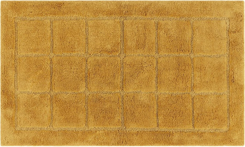 Baderomsmatte Kvadrat - 70x120 cm, Gul