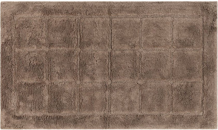Baderomsmatte Kvadrat - 50x80 cm, Mørk Lin