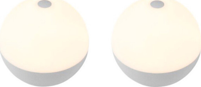 Alba oppladbar bordlampe, hvit