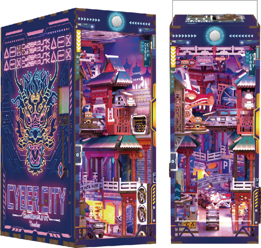 Bilde av Puslespill 3D 284 Book Nook Cyber City