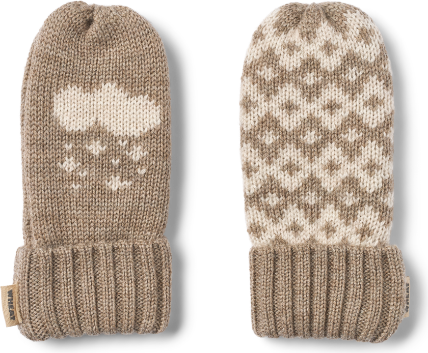 Towsi Jacquard-votter Grey Camel Melange Grey Camel Melange 12-24 months Brun 12-24 måneder unisex