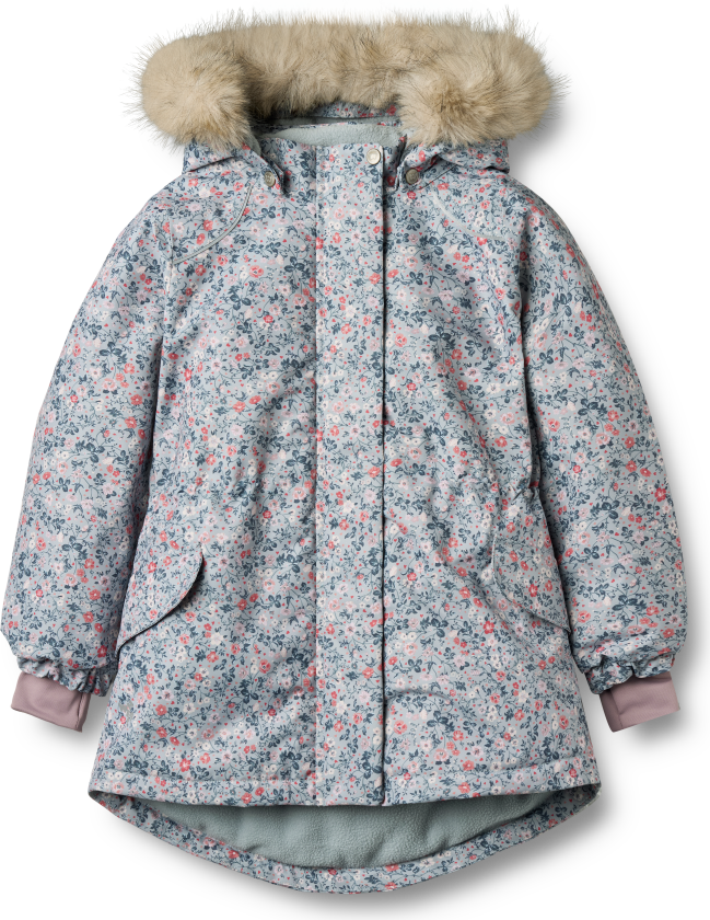 Mathilde Jakke Soft Rain Flowers Soft Rain Flowers 104 cm Blå 104 cm kvinne