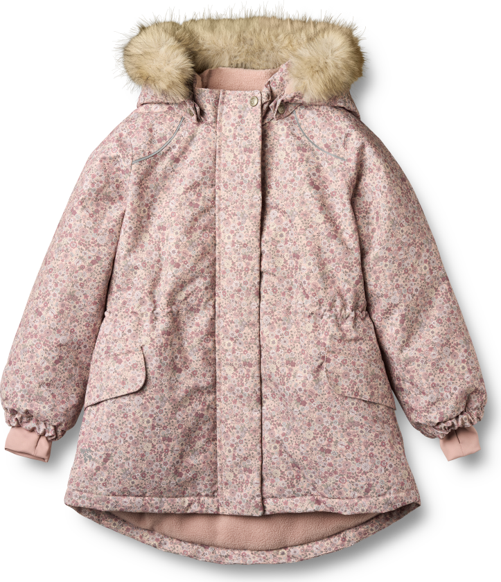 Mathilde Jakke Rose Dust Flowers Rose Dust Flowers 98 cm Rosa 98 cm kvinne