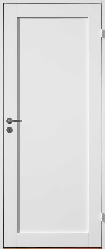 Innerdør funkis 1 speil 80x210 massiv hvit s0502-y