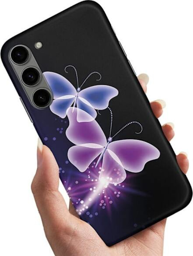 Samsung Galaxy S23 - Deksel/Mobildeksel Lilla Sommerfugler