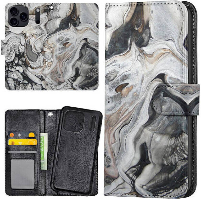 iPhone 17 Pro - Lommebok Deksel Marmor