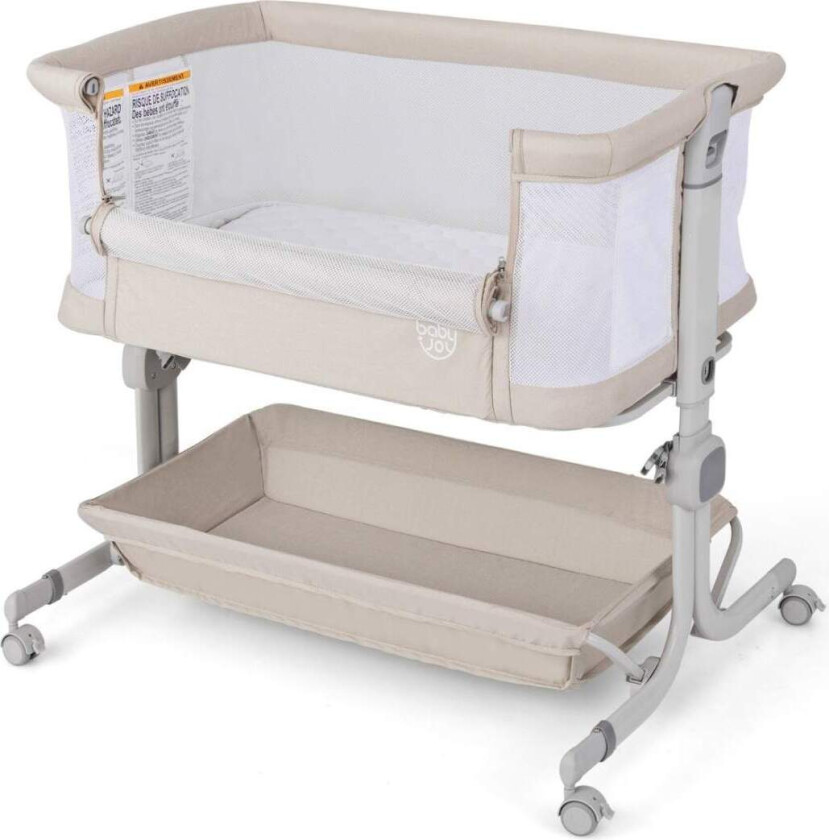 Bilde av Justerbar barneseng med madrass – bærbar og trygg