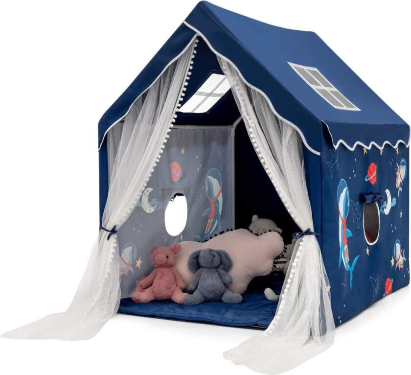 Innendørs leketelt for barn med matte – romslig og slitesterk