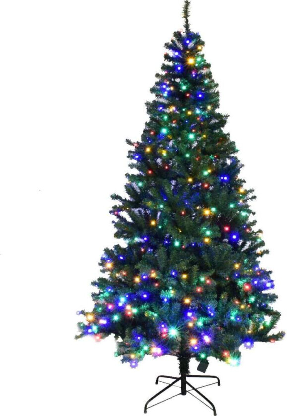 Kunstig juletre med LED-lys, 210cm