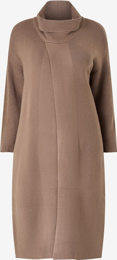 Kofte Long Coatigan And LS Sleeves - Brun