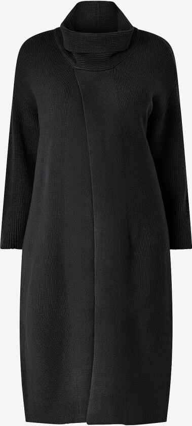 Kofte Long Coatigan And LS Sleeves - Svart