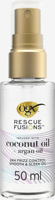 Bilde av Rescue Fusions 24Hr Frizz Control Smooth And Sleek Oil 50 Ml - Hvit