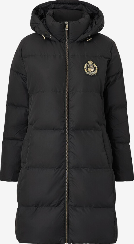 Dunfrakk Cotton Hand-pffr W Chst New Crst - Svart