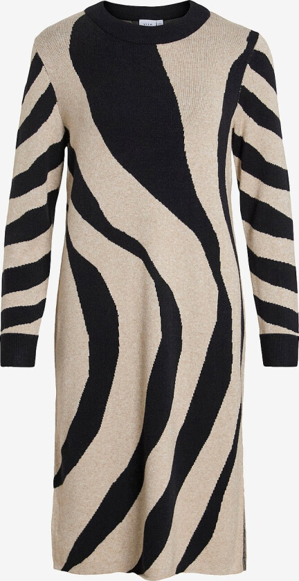 Kjole viTif Crewneck Knit Midi - Brun