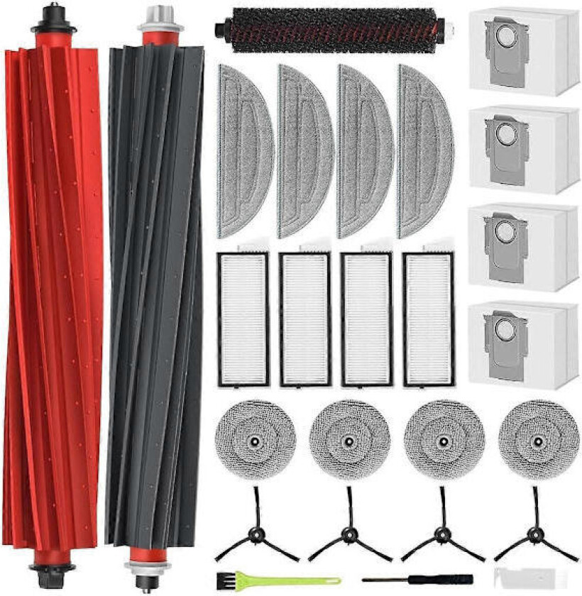 Reservedeler for Roborock S8 Maxv Ultra, hovedbørste og sidebørste Som Vist_MGF
