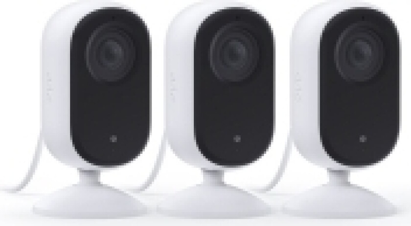 Essential Indoor 2K - Nettverksovervåkingskamera - innendørs - farge (Dag og natt) - 4 MP - 2560 x 1440 - lyd - trådløs - Wi-Fi (en pakke 3)