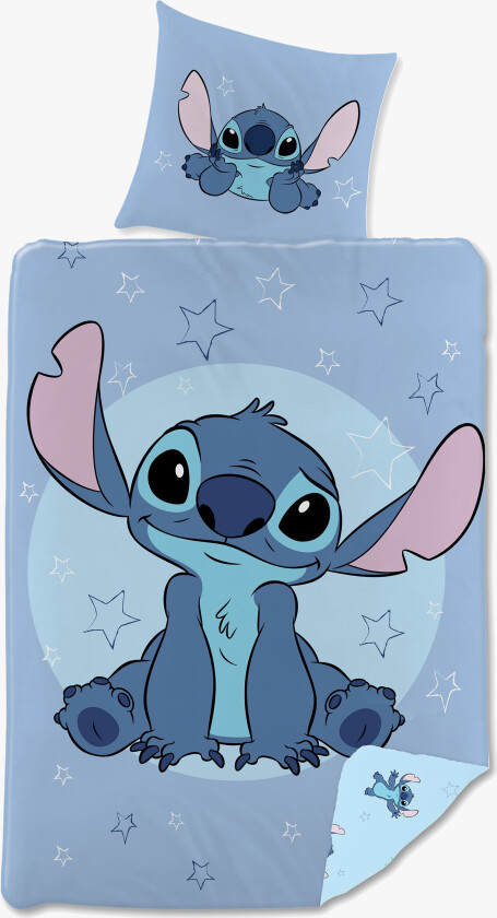 Disney Lilo and Stitch Sengesett 150x200, Blå - Sengesett - 100% Bomull