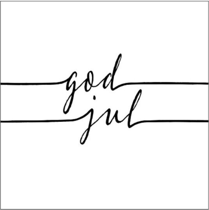 Serviett 16,5x16,5 cm God Jul hvit