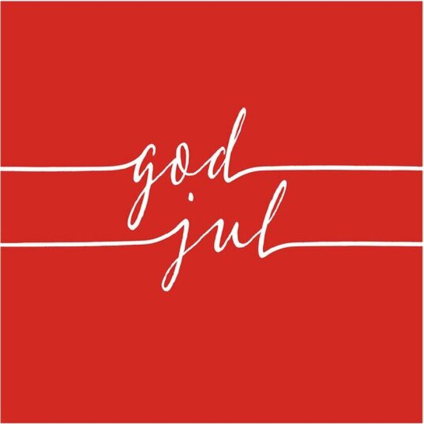 Serviett 16,5x16,5 cm God Jul rød