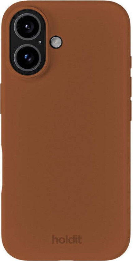 iPhone 16 Soft Touch Silikon Deksel - Almond Brown