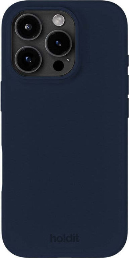 iPhone 16 Pro Soft Touch Silikon Deksel - Midnight Blue