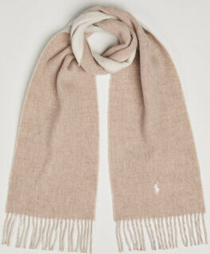 Polo Ralph Lauren Reversible Wool Scarf Taupe