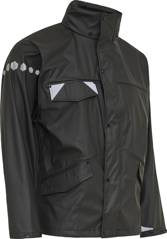 Dry Zone D-LUX PU Regnjakke - Sort - 3XL