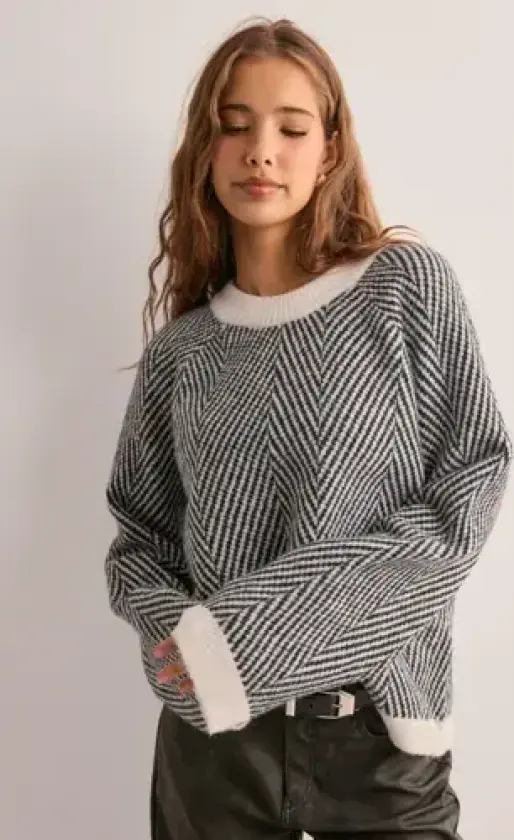 Hvit - Pcolena Ls O-Neck Knit Mm Bc