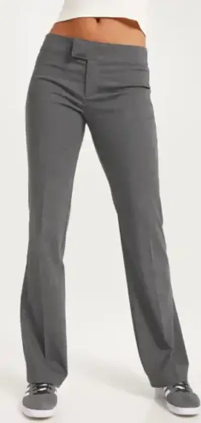 Grå - Low Waist Suit Pant