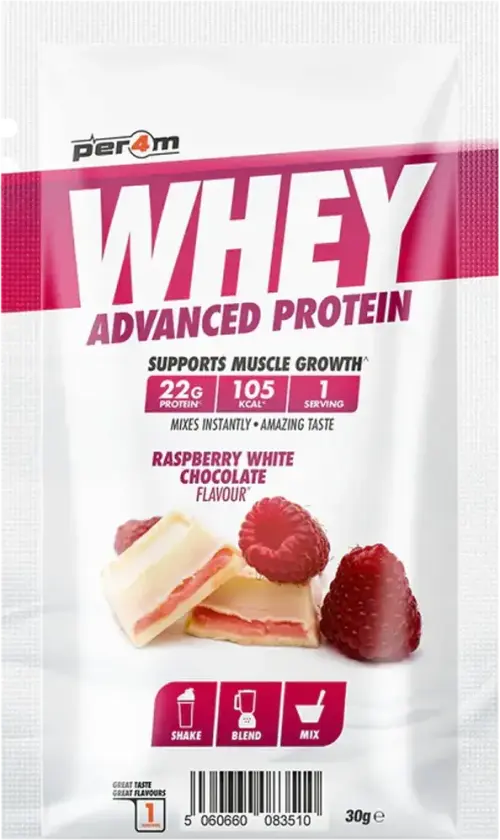 Whey Advanced Protein - 30g Porsjonspose - Raspberry White Chocolate