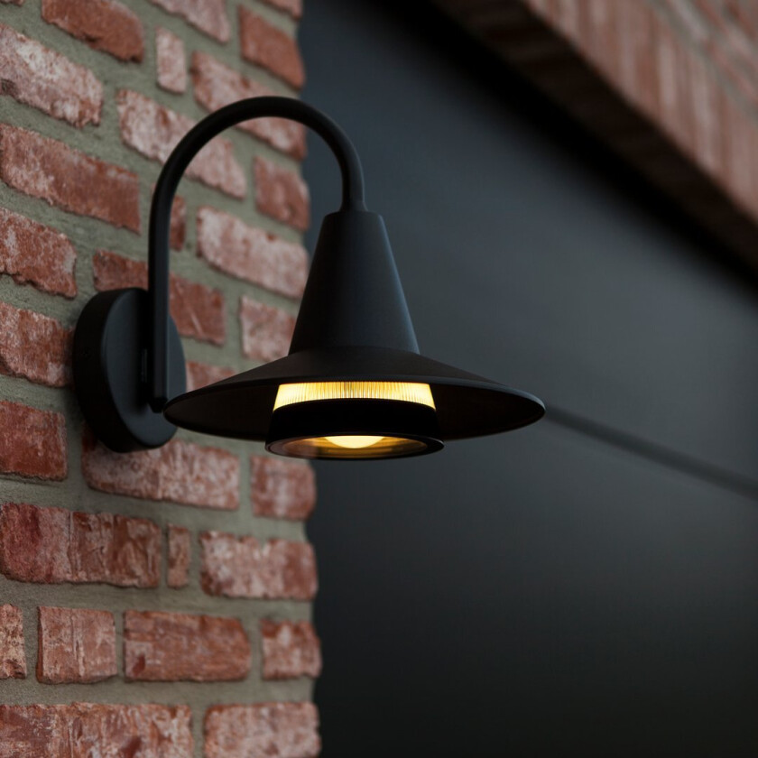 LUTEC SWAN VEGGLAMPE 1 LYS E27 SORT