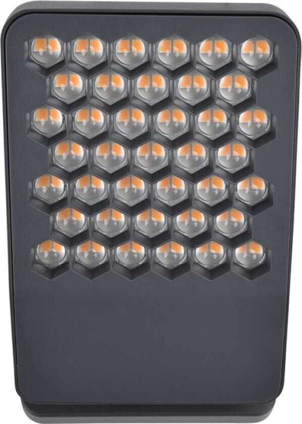 LUTEC ATLANTIS LILLE LED VEGGLAMPE 1 LYS MØRKEGRÅ 3000K