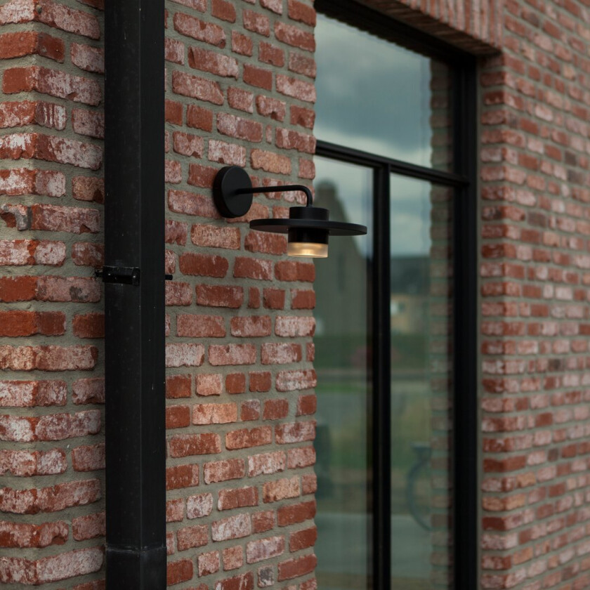 LUTEC PLATO LED VEGGLAMPE 1 LYS SORT 3000K