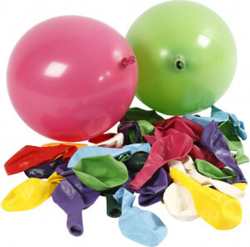 Ballonger, dia. 23 cm, ass. farger, 100 stk.