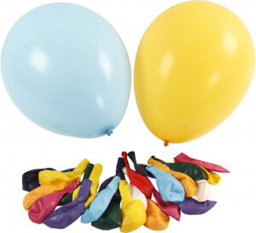 Ballonger, ass. farger, dia. 43 cm, 50 stk./ 1 pk.