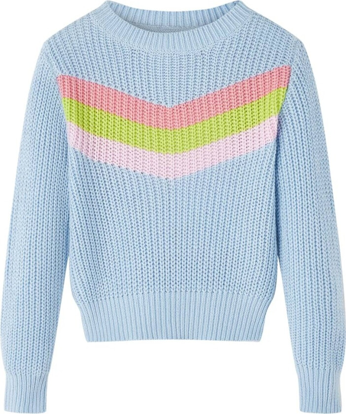 Barnegenser strikket blå 128