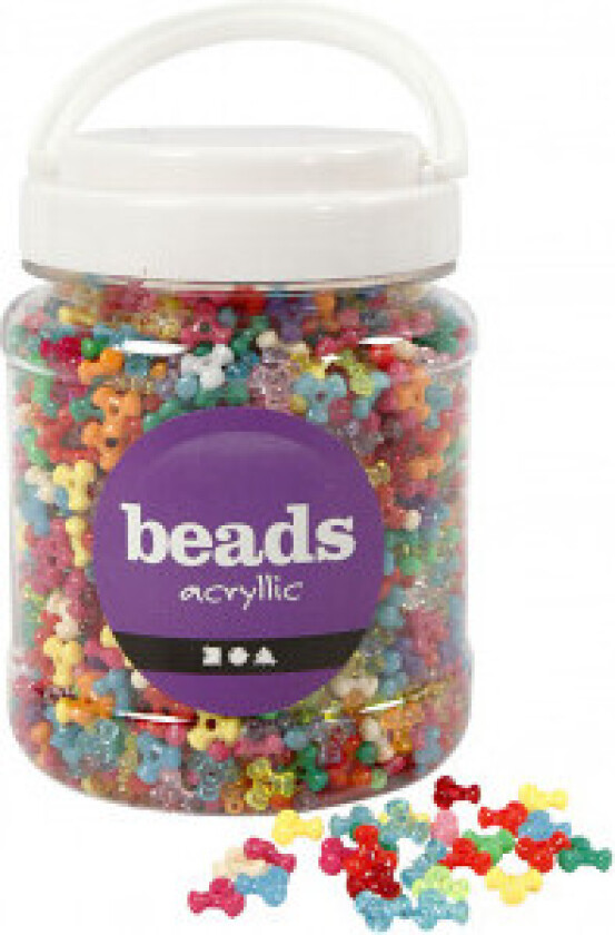 Kvernblanding, ass. farger, diam. 10 mm, hullstørrelse 2 mm, 700 ml/1