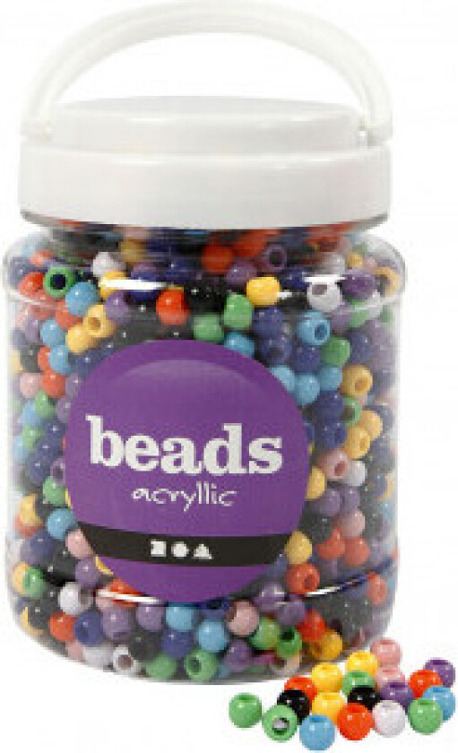 Kongomix, ass. farger, diam. 8 mm, hullstørrelse 4 mm, 700 ml/1 boks,