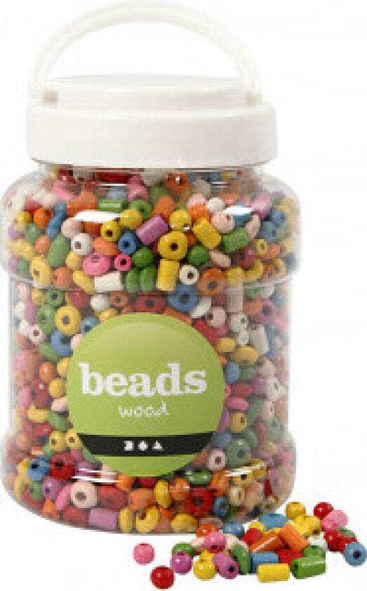 Treperler, dia. 5-8 mm, hullstr. 1,5 mm, ass. Farger, Kinesisk Bærtre,