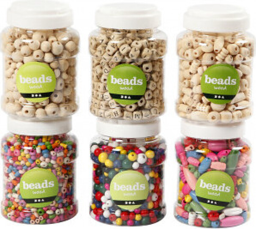 Bilde av Treperler, 6x200 g, dia. 5-25 mm, 6x400 ml/ 1 pk.