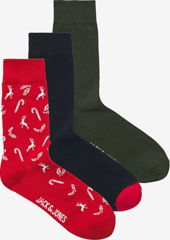 Sokker jacCane 3-pakning - Rød