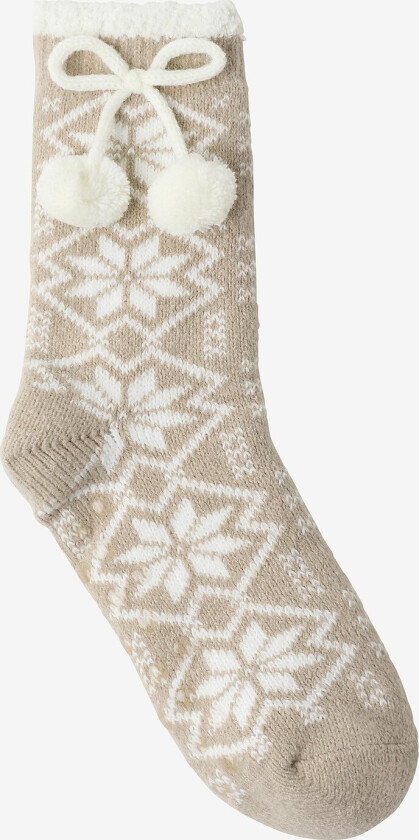 Sokker Ingrid Lined Anti-slip - Beige